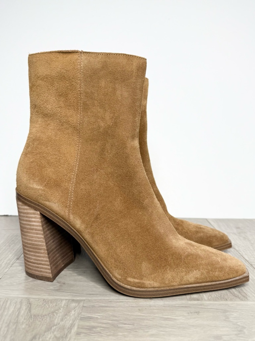 Steve Madden Sparrow Brown Suede Pointy Toe Heel Boot 10M
